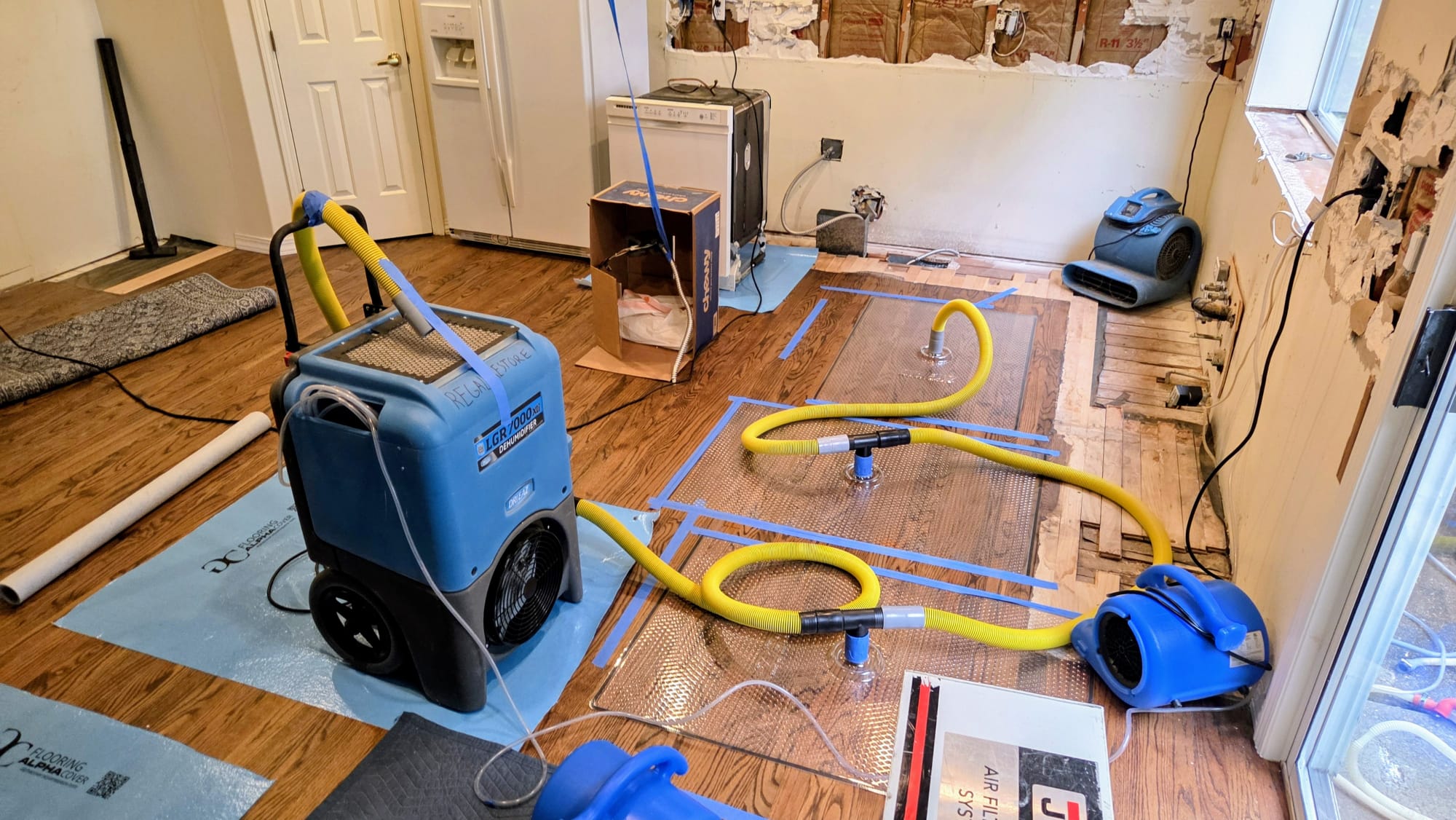 Water Restoration Image Hardwood floor water restoration